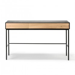 Ethnicraft Oak Blackbird Desk - 2 Drawers W127/D4/H77cm – Solid Oak 